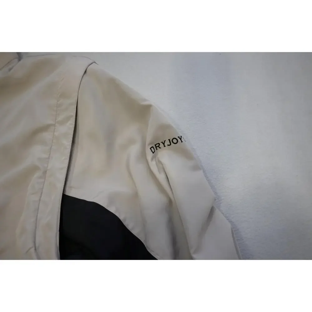 FootJoy DryJoys Golf Jacket Beige Full Zip Convertible Sleeve‎ Mens Size XL